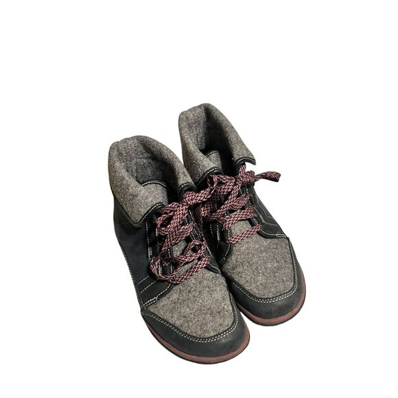 Chaco Womens Lace-Up Wool & Leather Ankle Boots Size 7.5 Gray/Black Durable - Picture 3 of 12